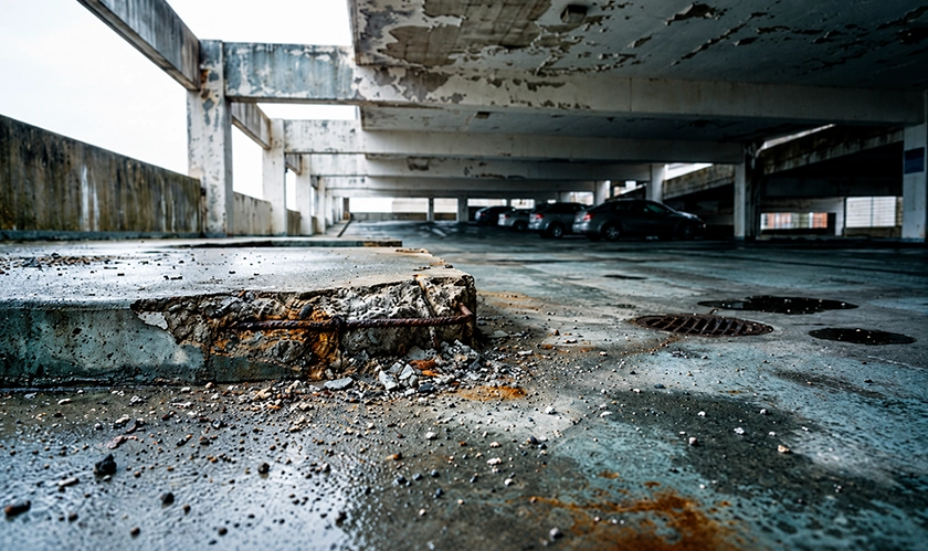 Concrete spalling in parking garages